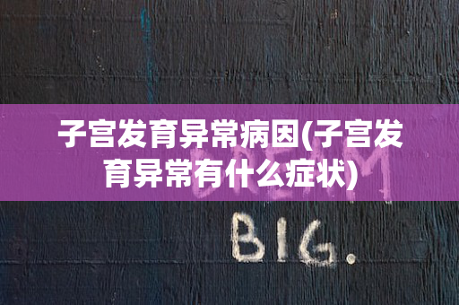 子宫发育异常病因(子宫发育异常有什么症状)