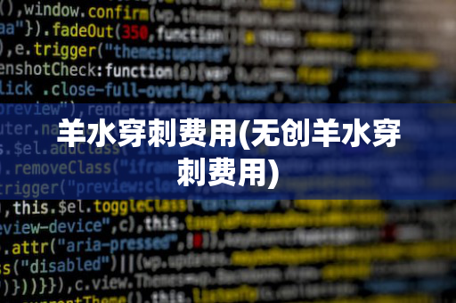羊水穿刺费用(无创羊水穿刺费用)