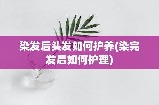 染发后头发如何护养(染完发后如何护理)
