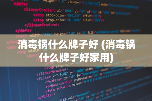 消毒锅什么牌子好 (消毒锅什么牌子好家用)