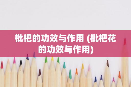 枇杷的功效与作用 (枇杷花的功效与作用)