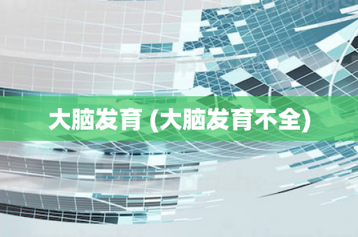 大脑发育 (大脑发育不全)