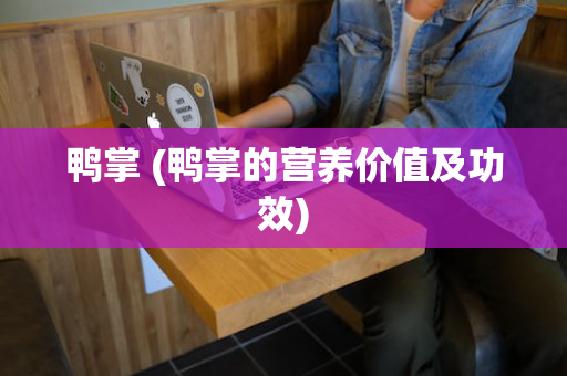 鸭掌 (鸭掌的营养价值及功效)