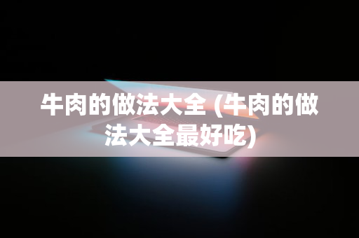 牛肉的做法大全 (牛肉的做法大全最好吃)