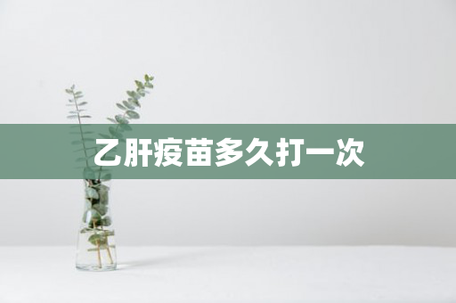 乙肝疫苗多久打一次